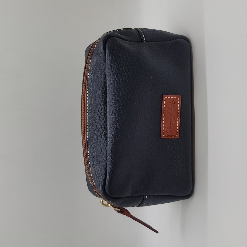 Dooney & Bourke Pebbled Leather Navy Blue Cosmetic Bag